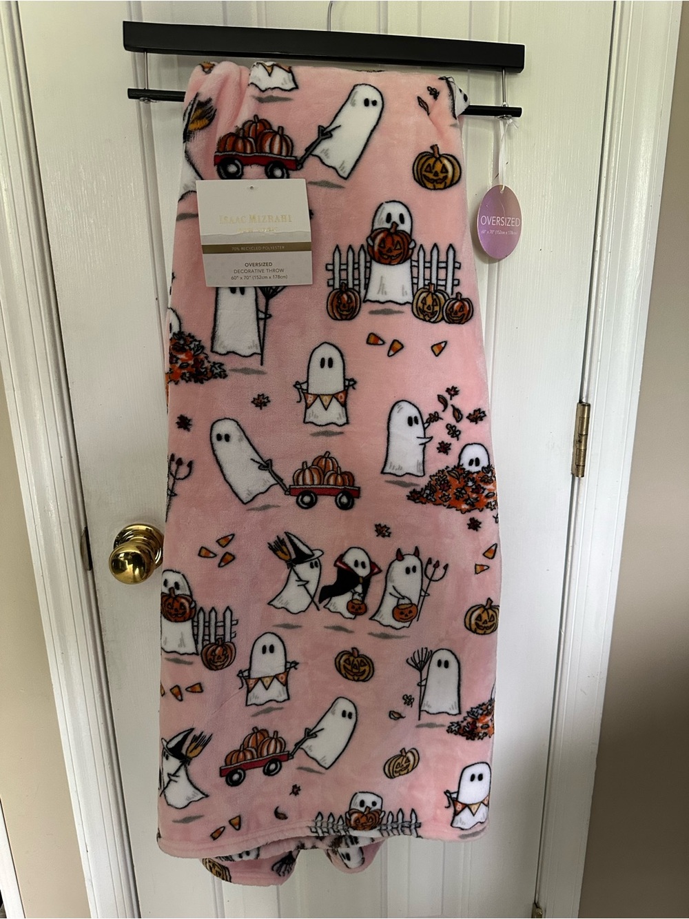 Pink Halloween Oversized Decorative Throw